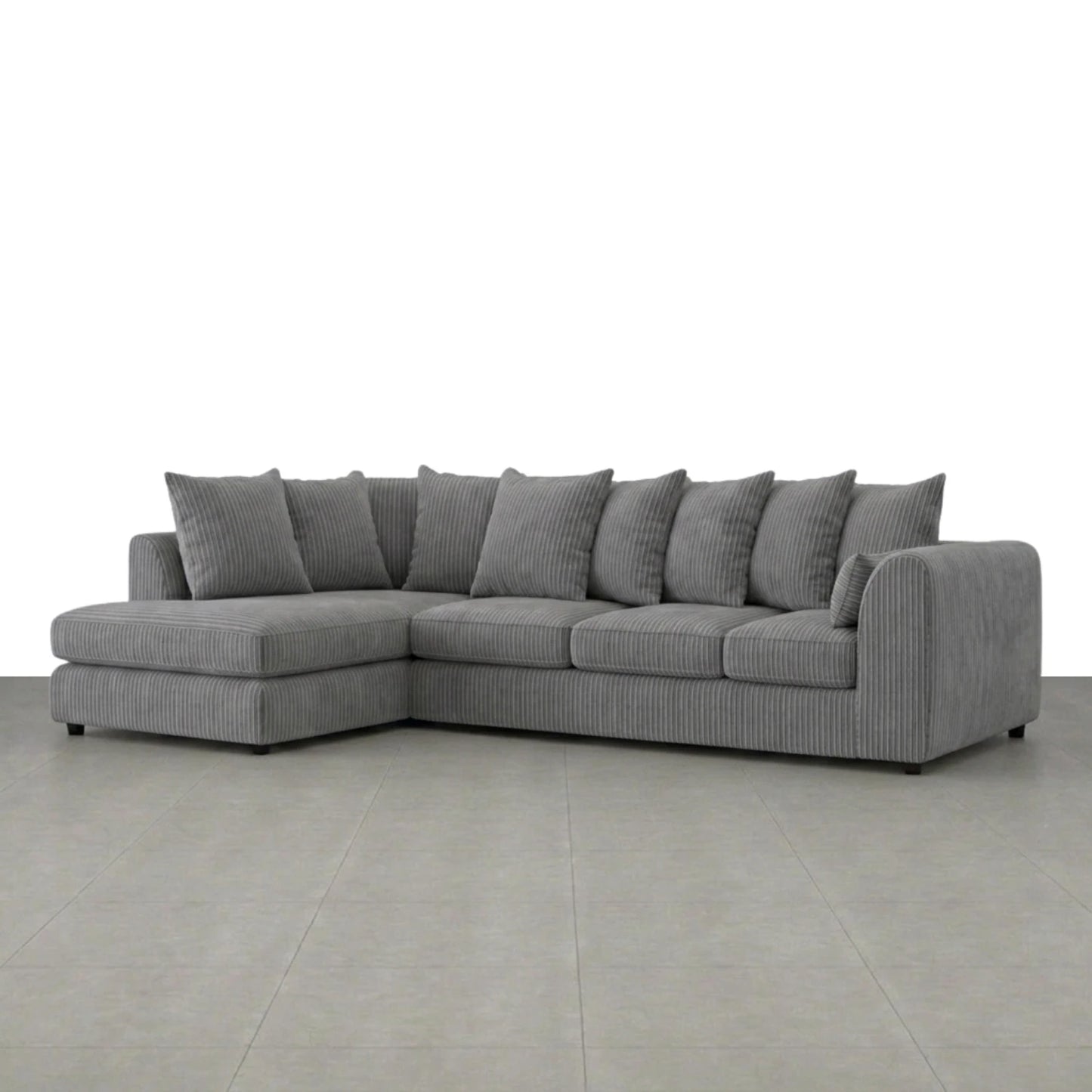 XL Left Hand Facing Charcoal Grey