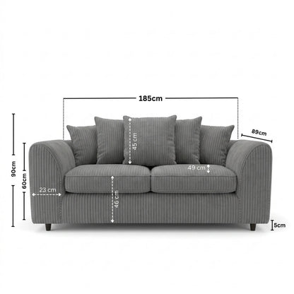 3 seater Charcoal Grey