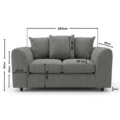 2 seater Charcoal Grey
