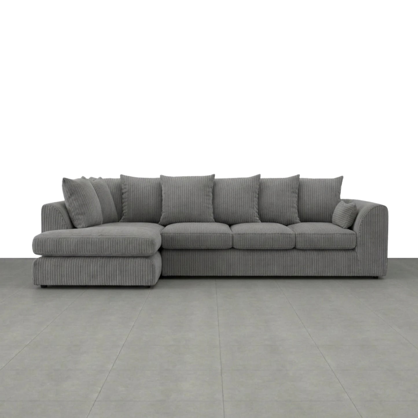 XL Left Hand Facing Charcoal Grey