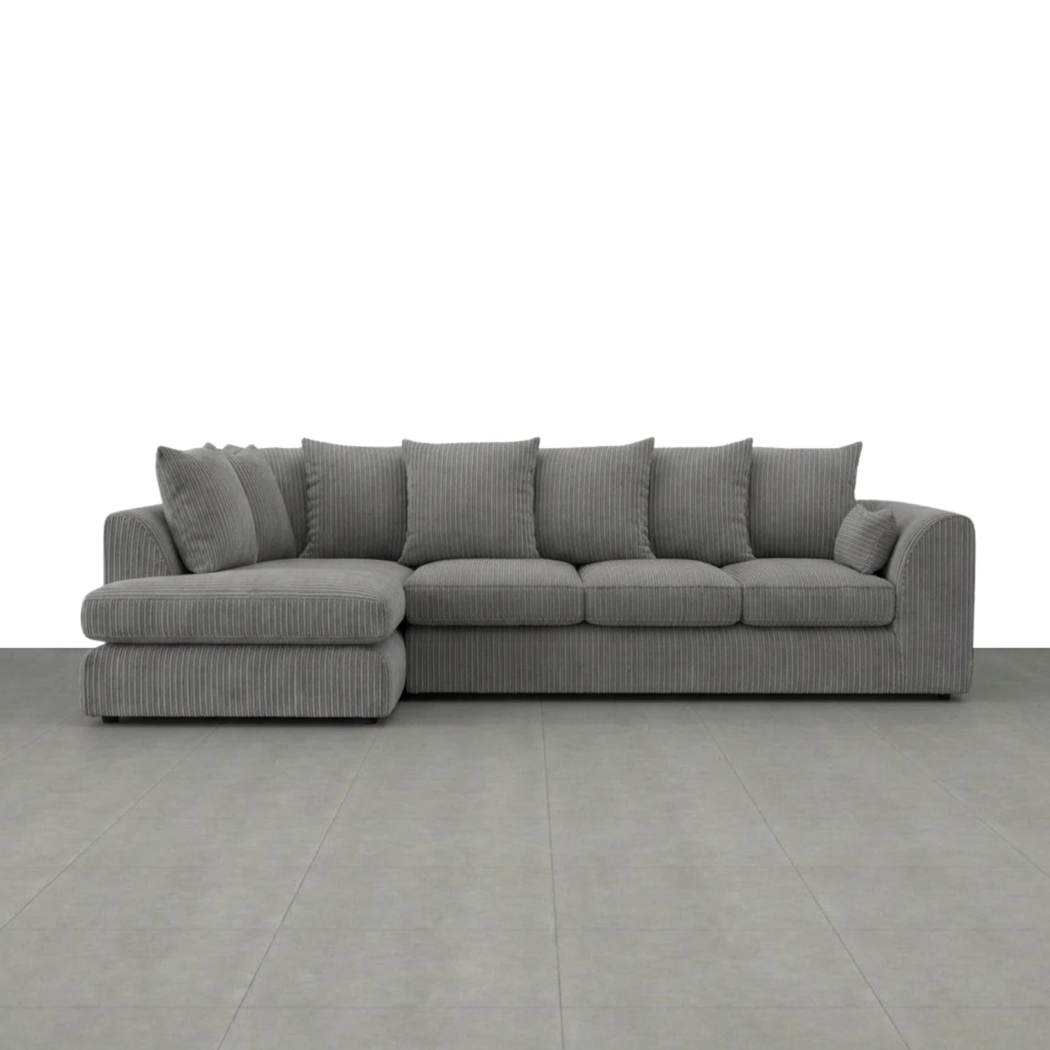 XL Left Hand Facing Charcoal Grey