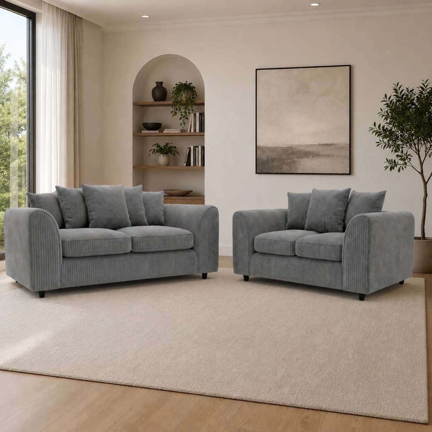 3 + 2 seater Charcoal Grey