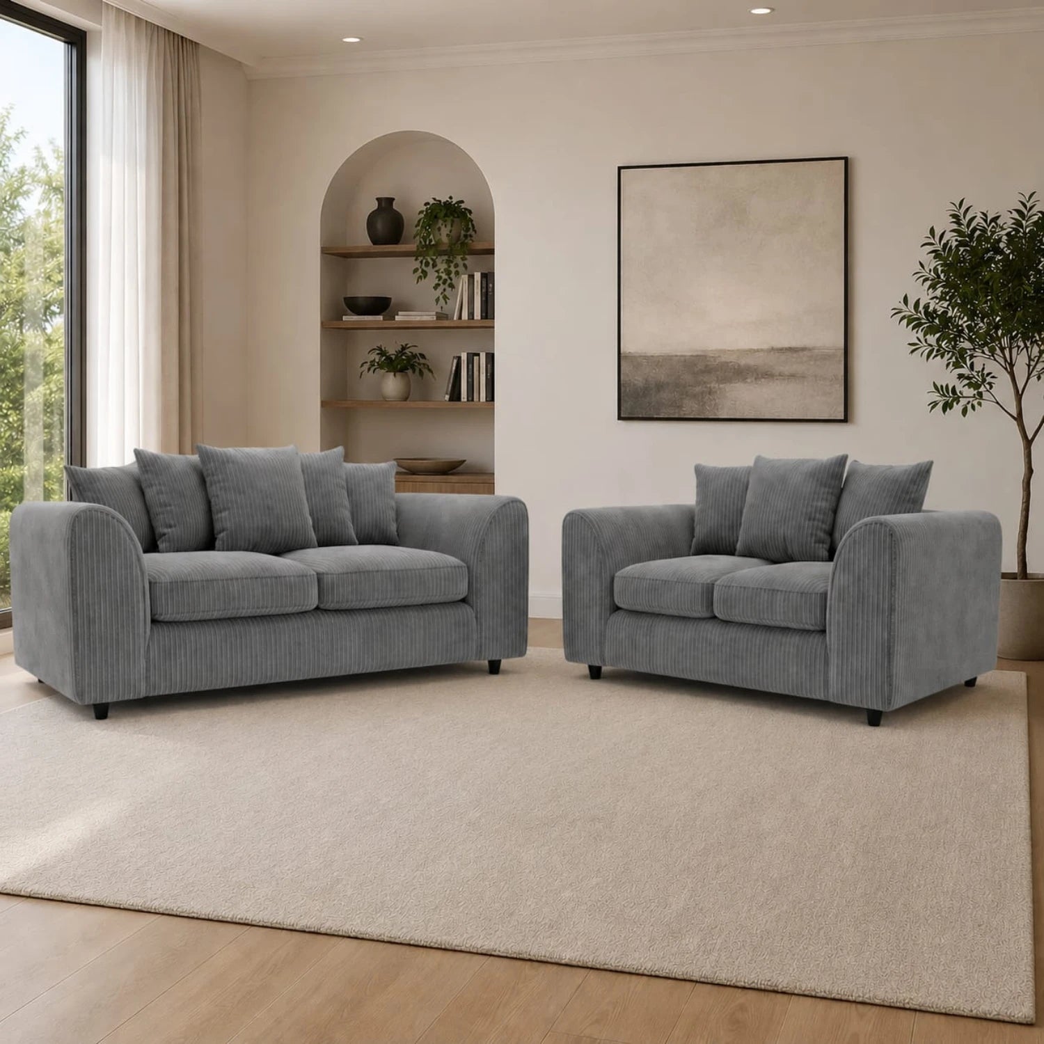 3 + 2 seater Charcoal Grey