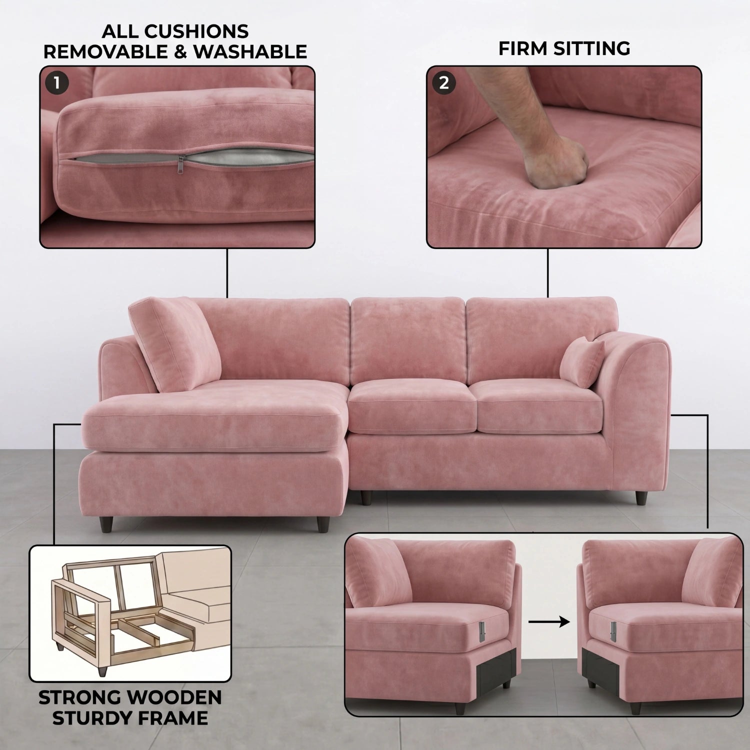 Left Hand Facing Pink