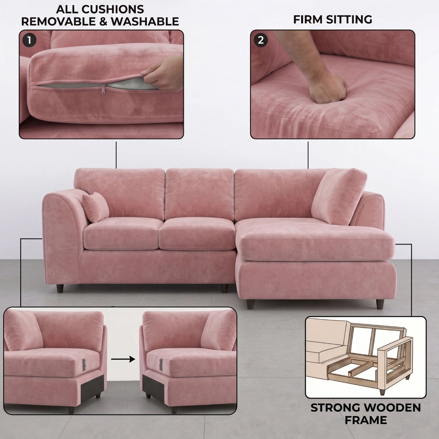 Right Hand Facing Pink