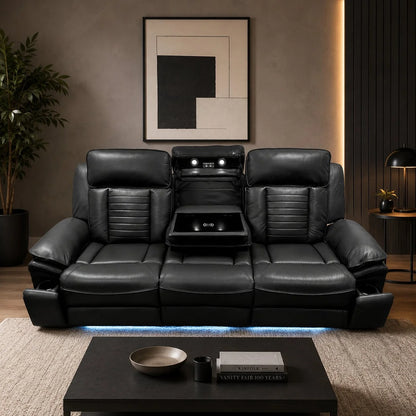 3 seater black