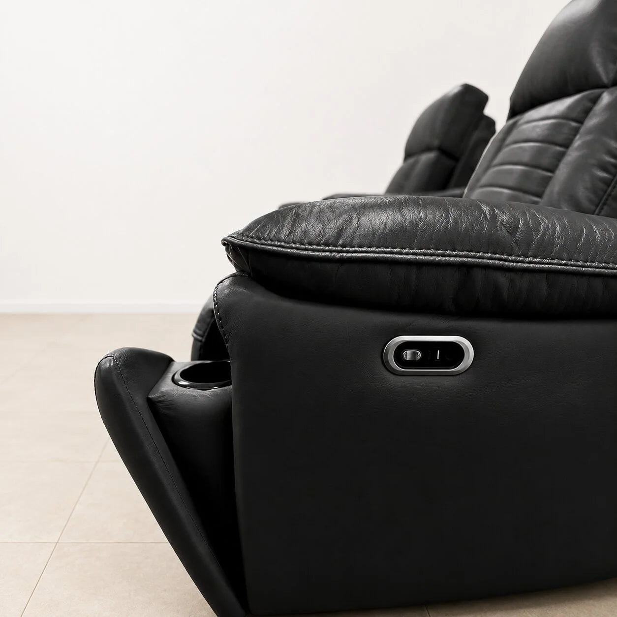 3 seater black