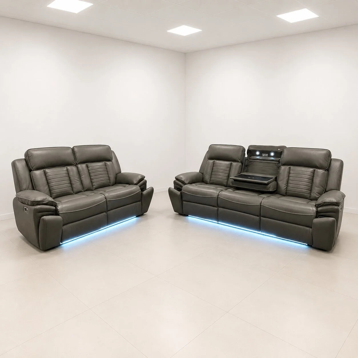 3 + 2 seater grey