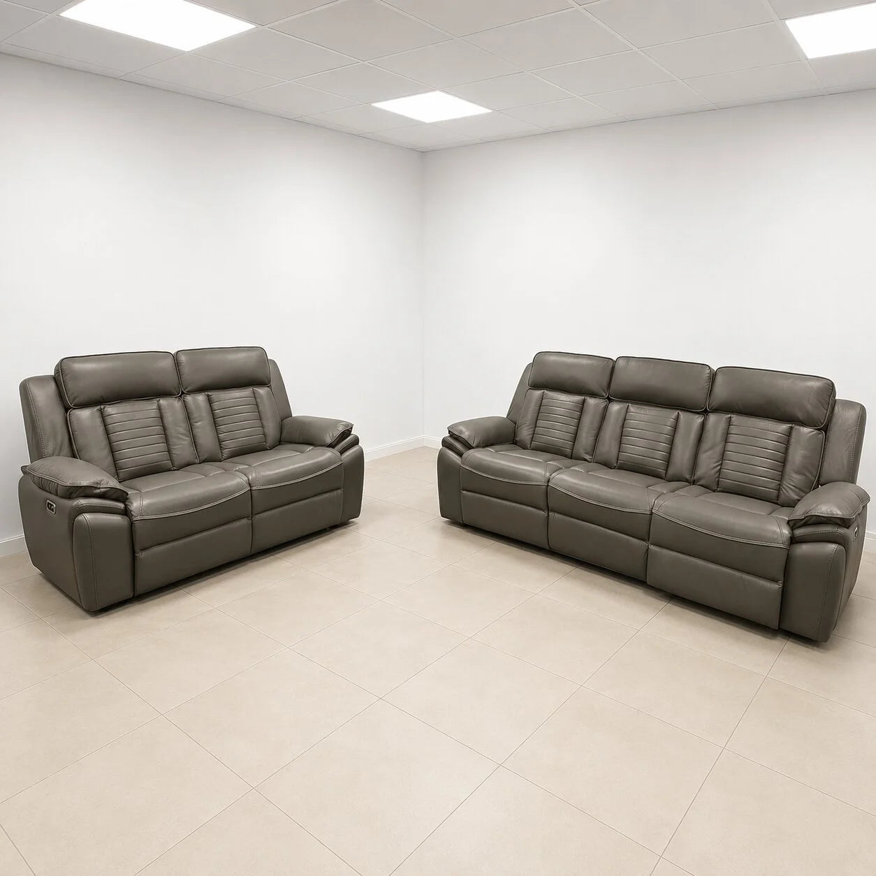 3 + 2 seater grey