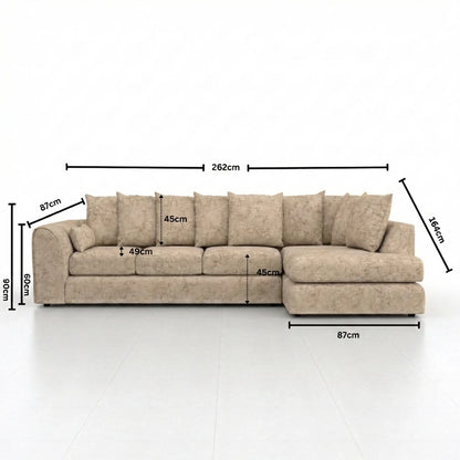 XL Right Hand Facing Beige