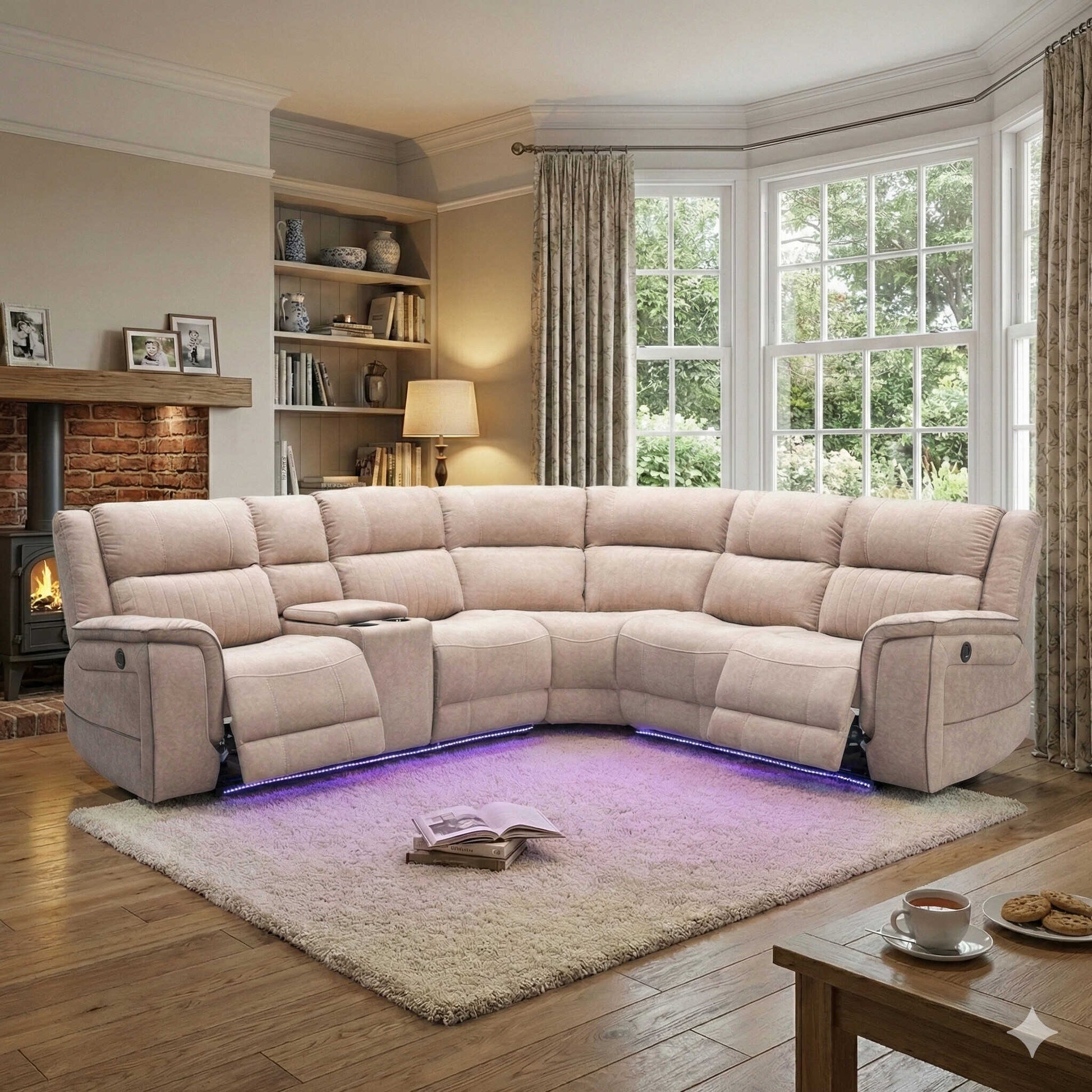 Model H Electric Recliner Corner Sofa - Gamzo Outlet