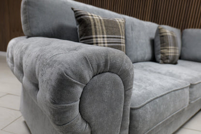 Gamzo Outlet Verona full back corner sofa with plush cushions and modern design, shown in a cozy living room setting.