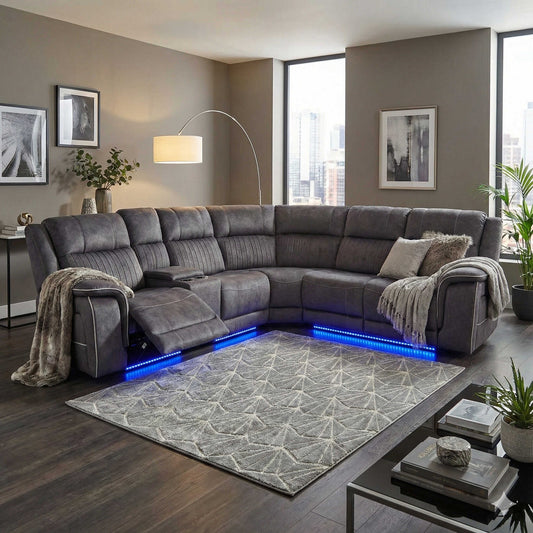 Model H Electric Recliner Corner Sofa - Gamzo Outlet