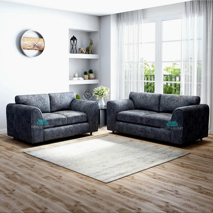 ALASKA FABRIC FULL BACK SOFA SET