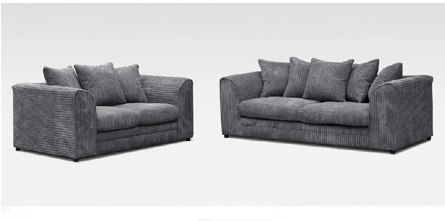 JUMBO CORD FABRIC SCATTER BACK SOFA SET