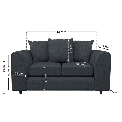 2 Seater Dark Grey