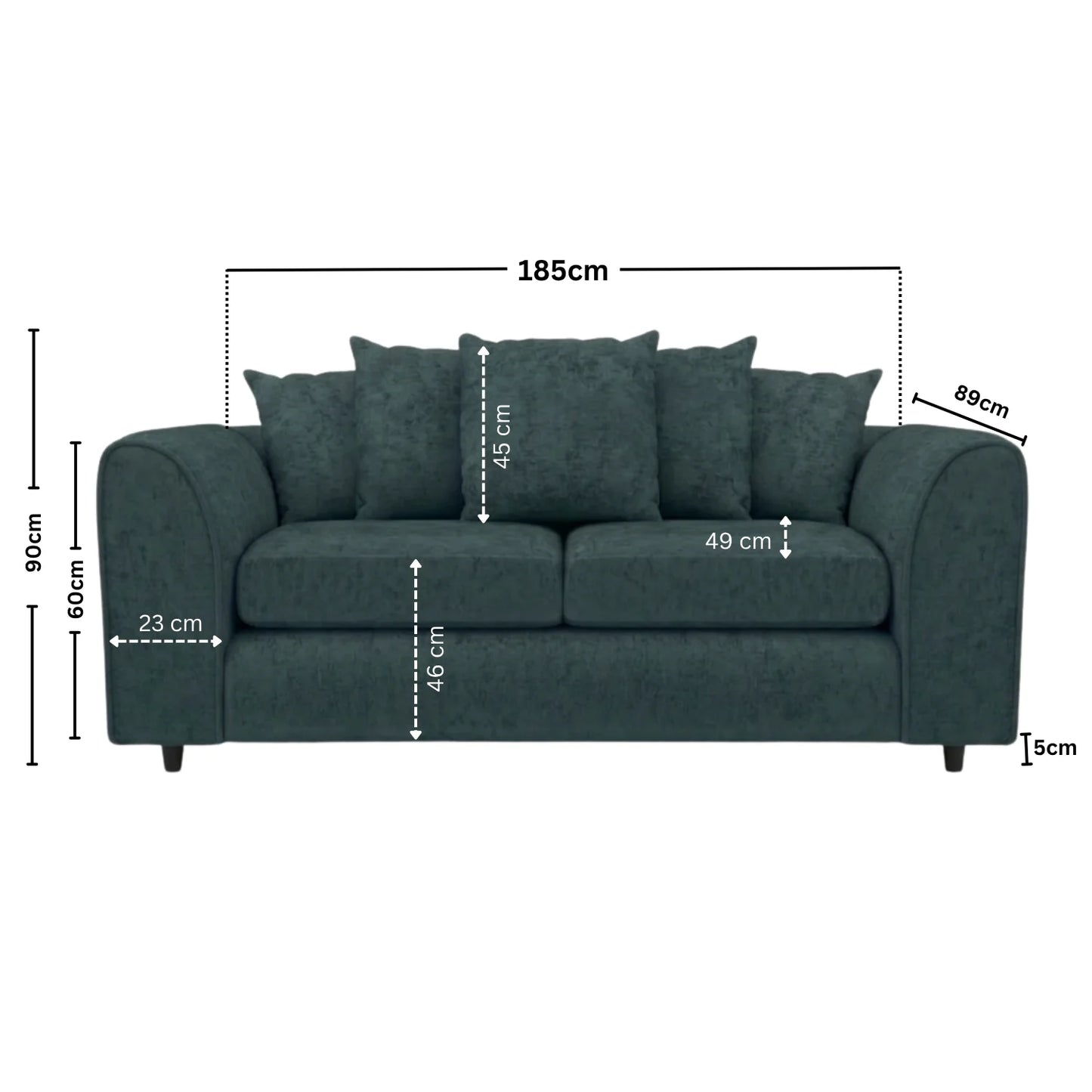 3 Seater teal