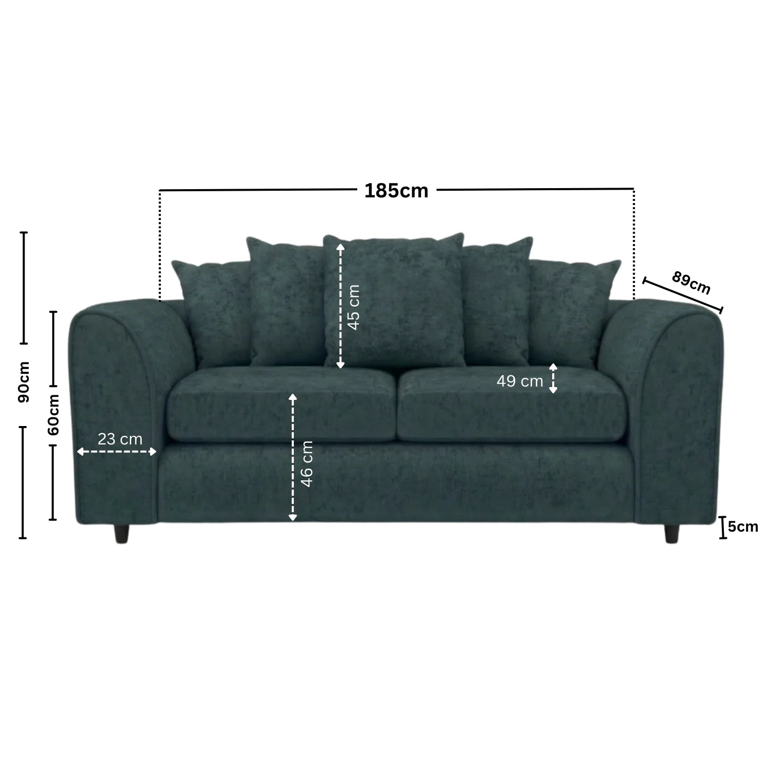 3 Seater teal