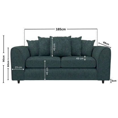3 Seater teal