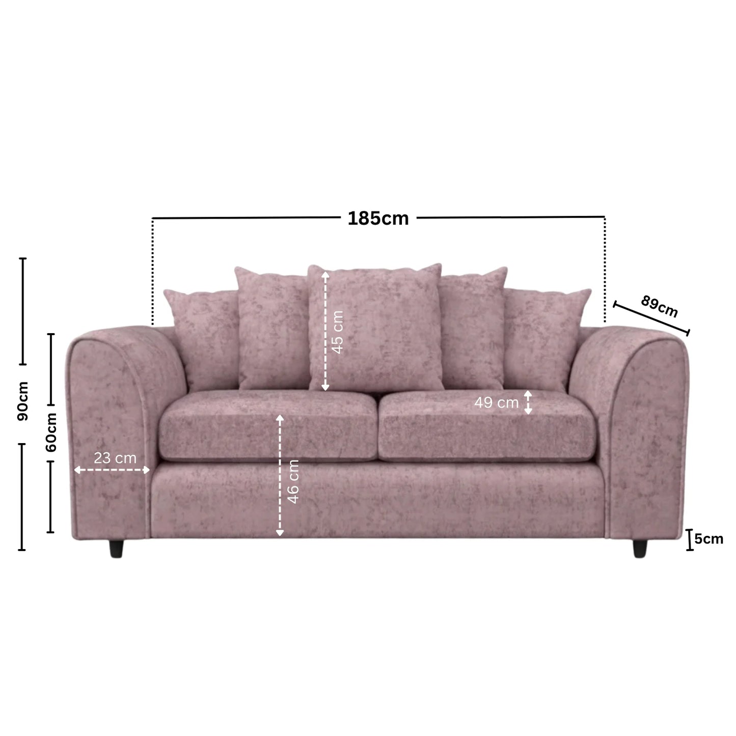 3 Seater pink