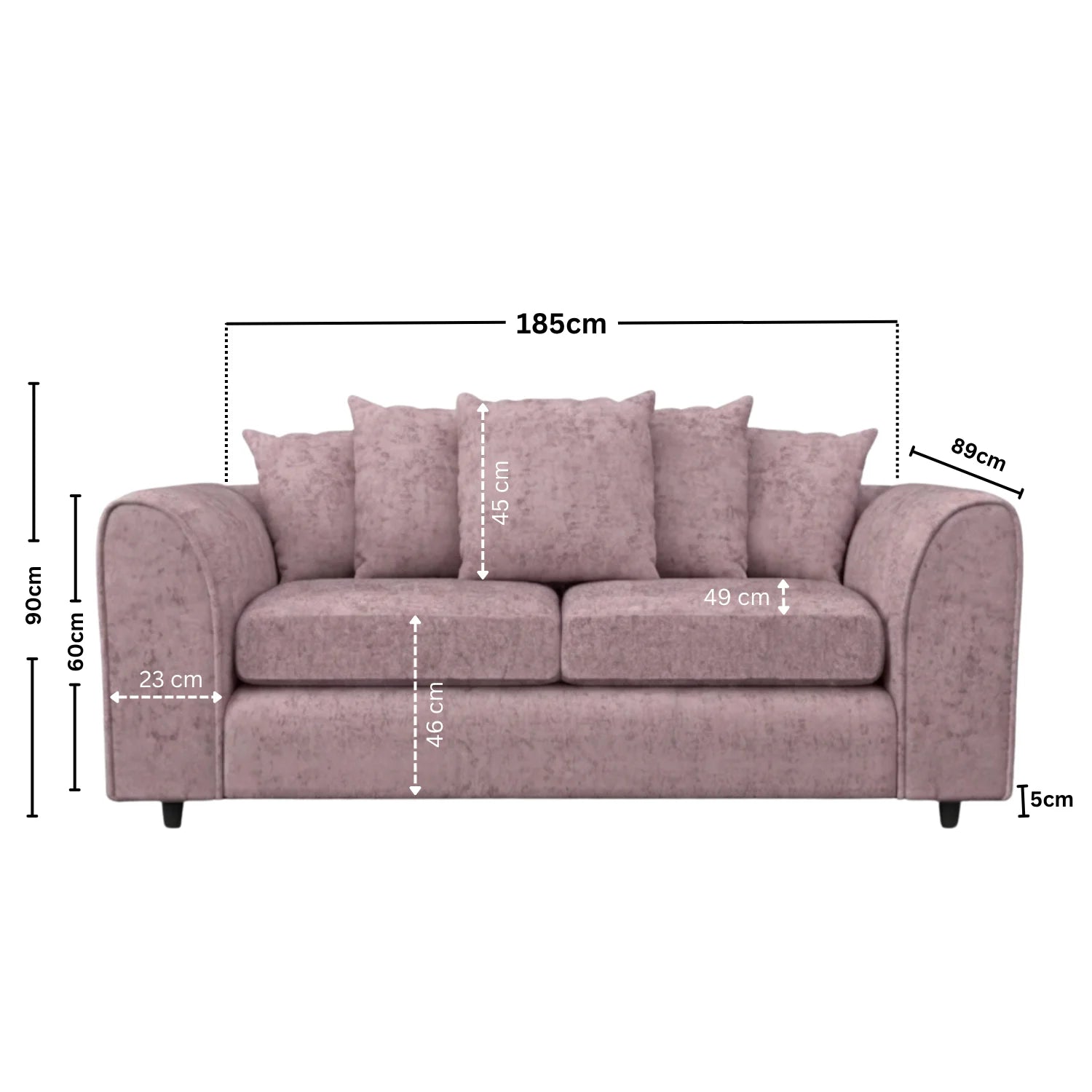 3 Seater pink