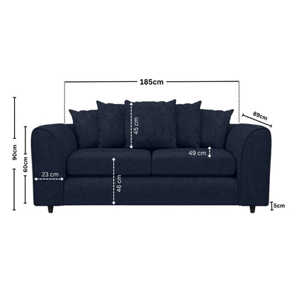 3 Seater midnight blue