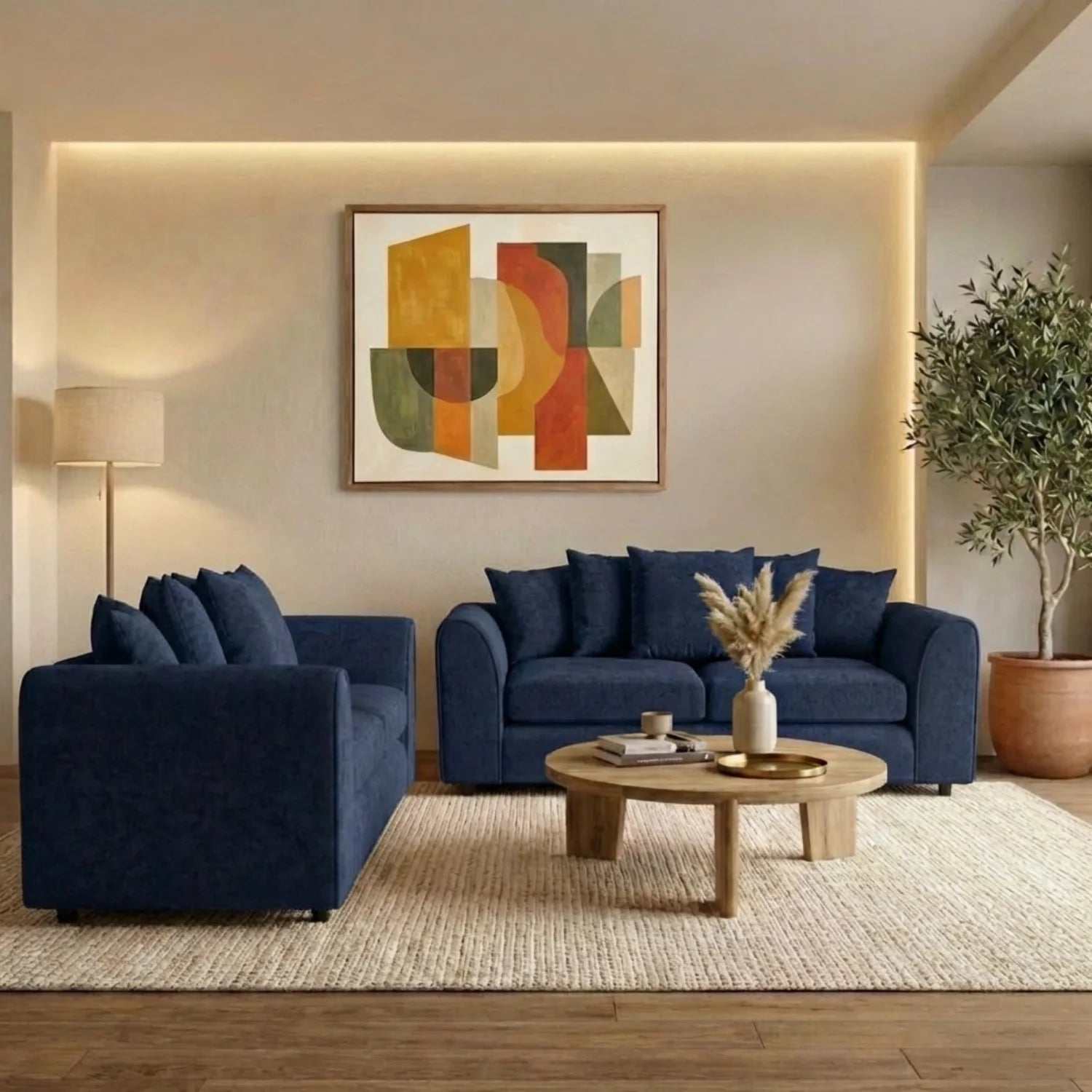 3 Seater Midnight Blue