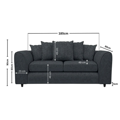 3 Seater dark Grey