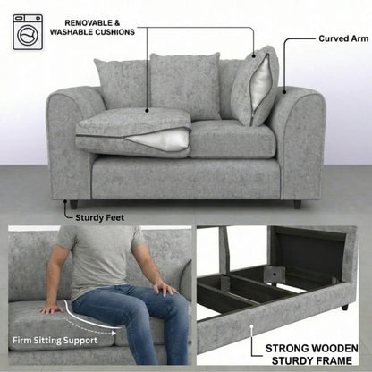 3 Seater Light Grey