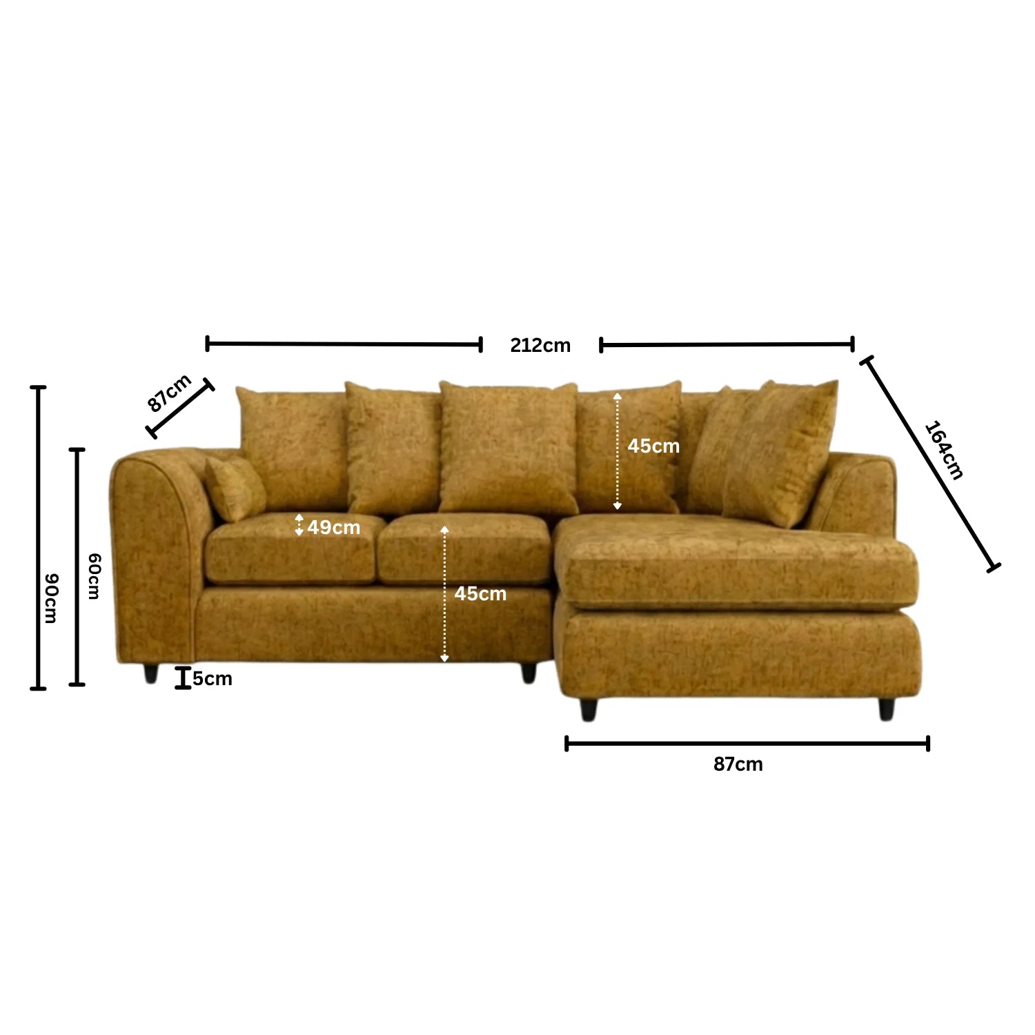 Right Hand Facing Mustard