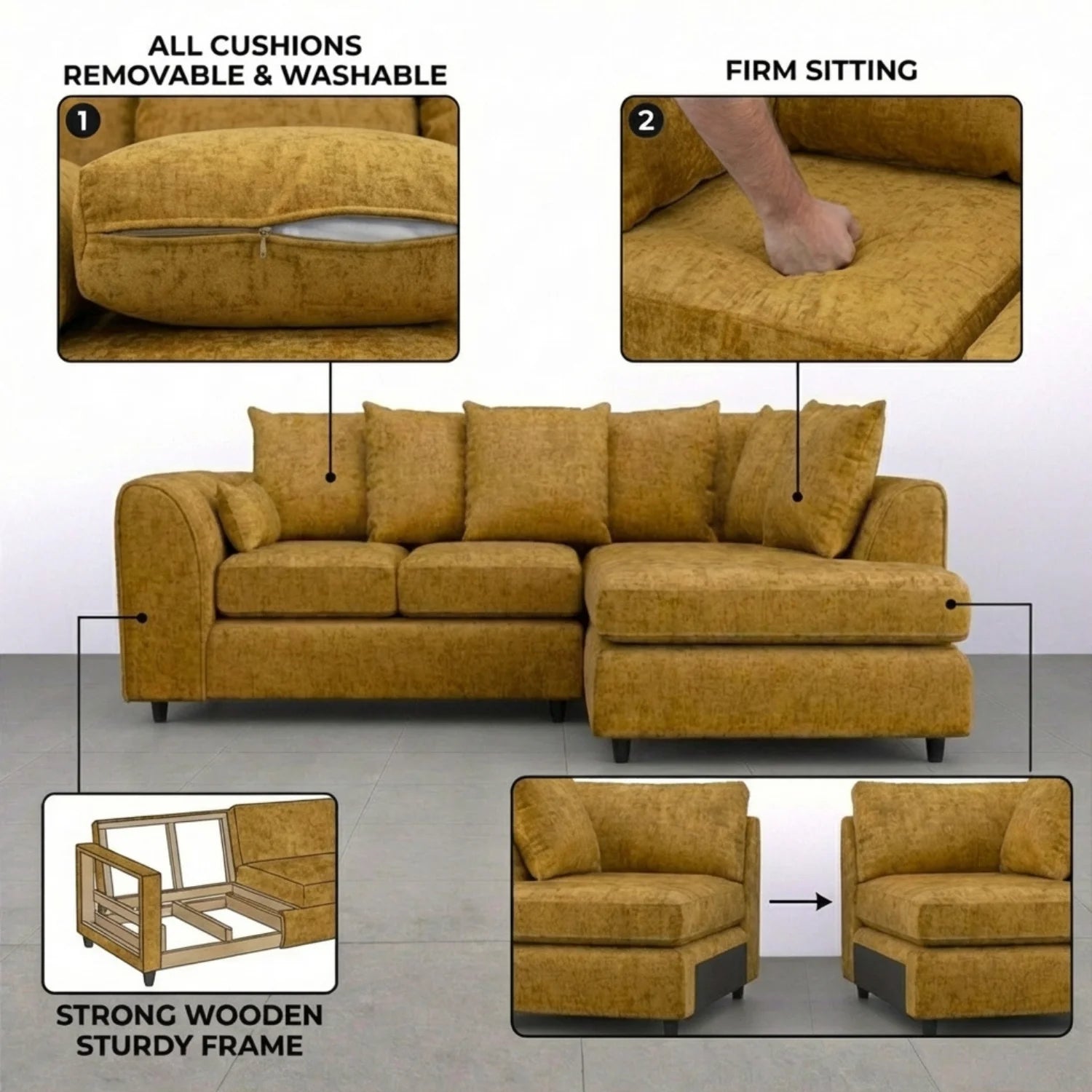 Right Hand Facing Mustard