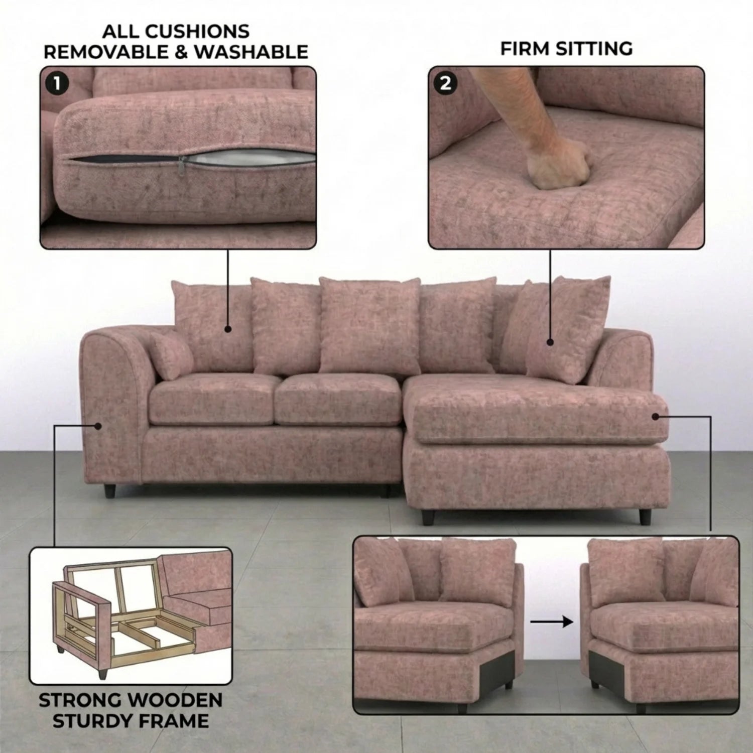 Right Hand Facing pink