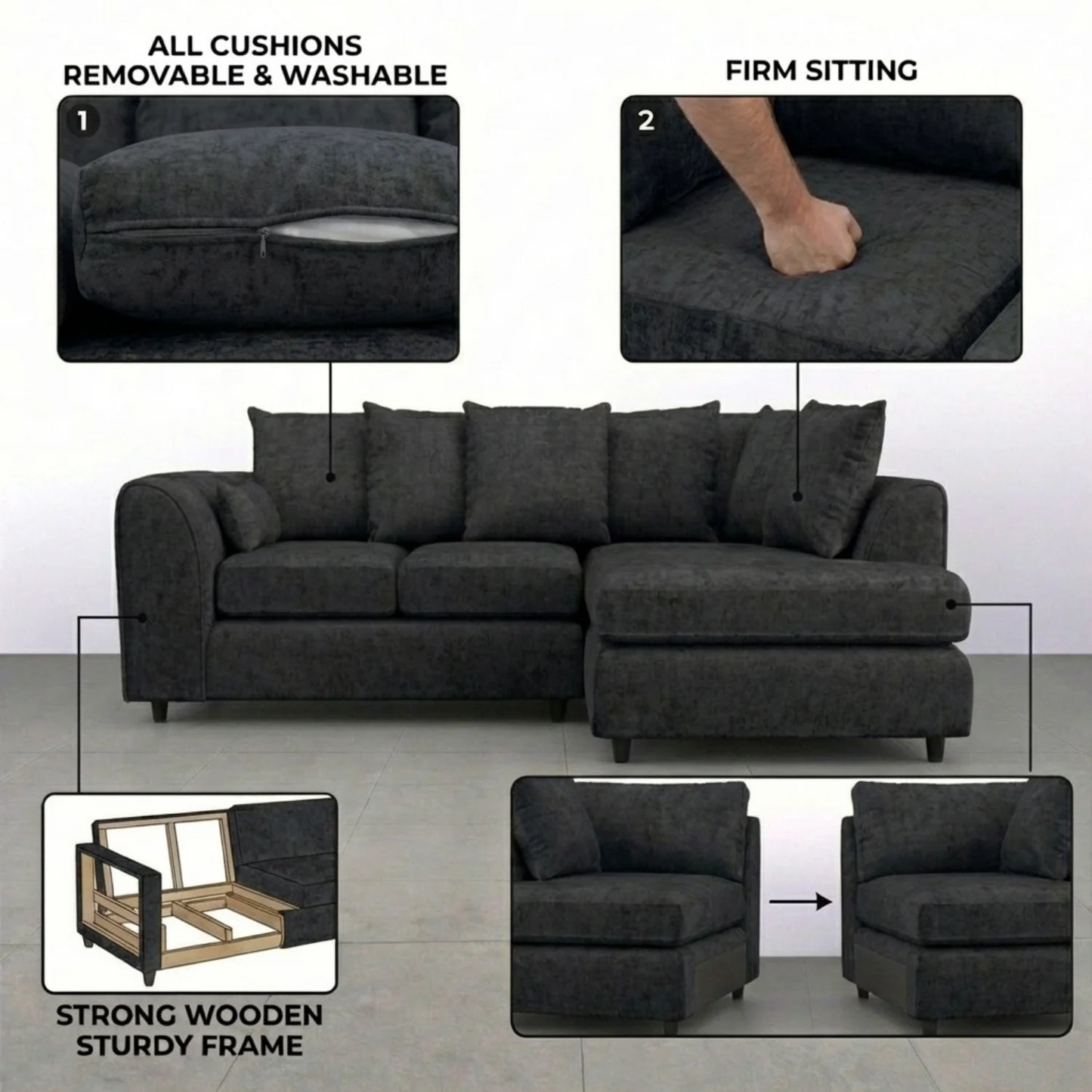 Right Hand Facing Black