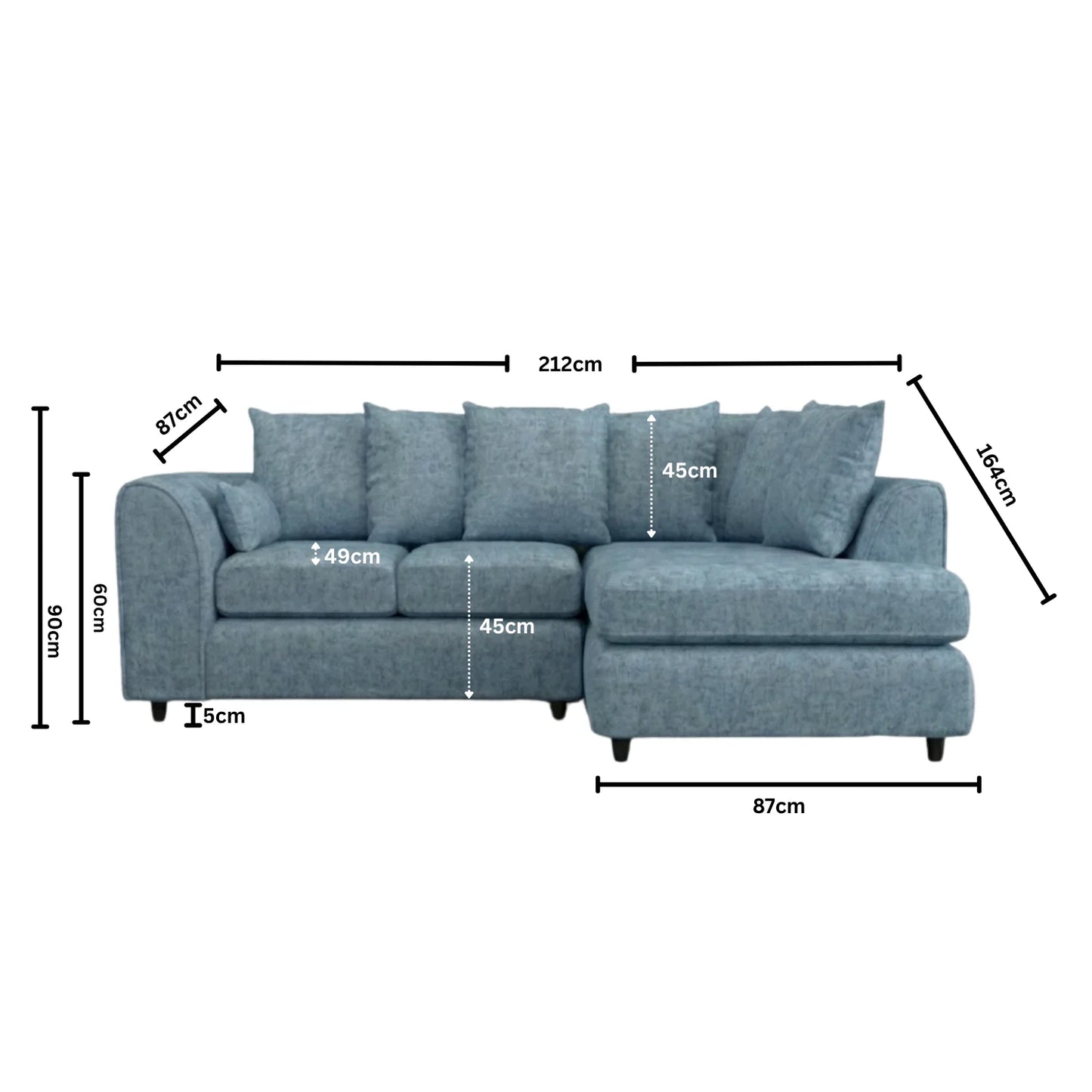 Right Hand Facing Sky Blue