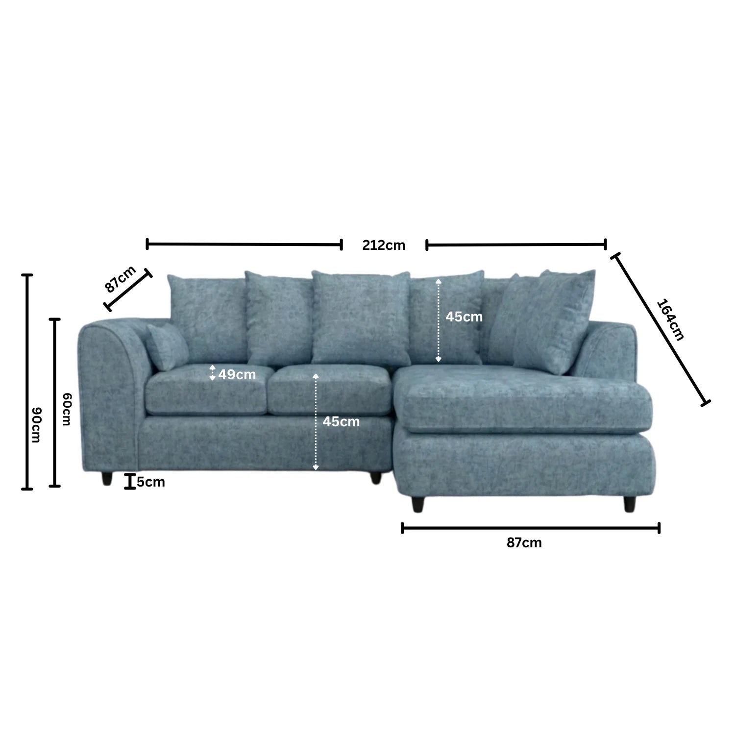 Right Hand Facing Sky Blue