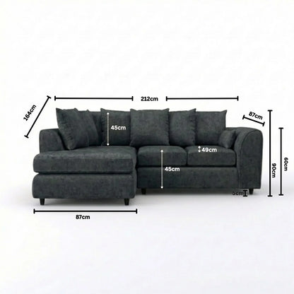 Left Hand Facing Dark Grey