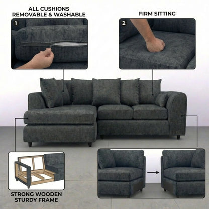 Left Hand Facing Dark Grey