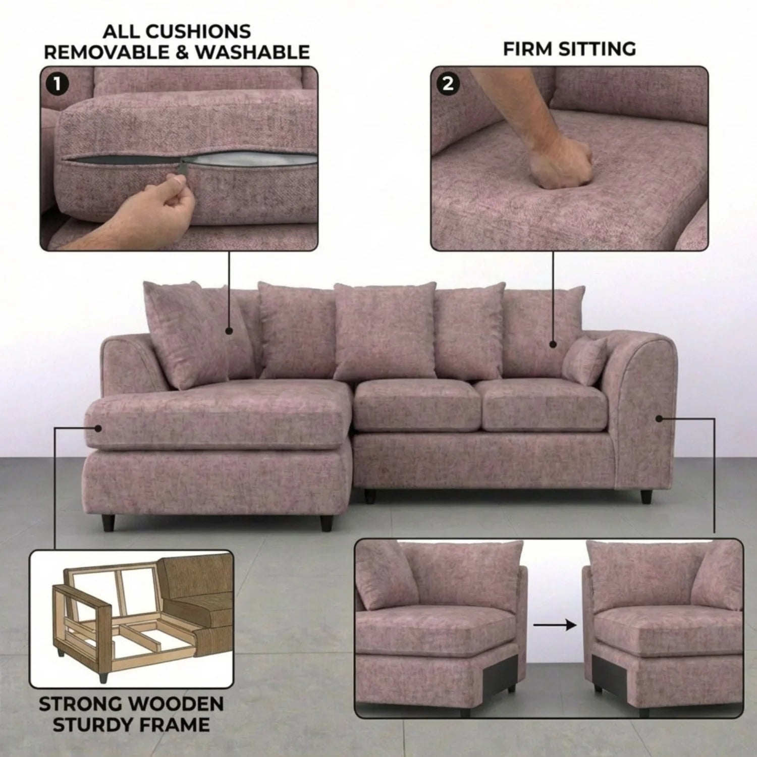 Left Hand Facing Pink