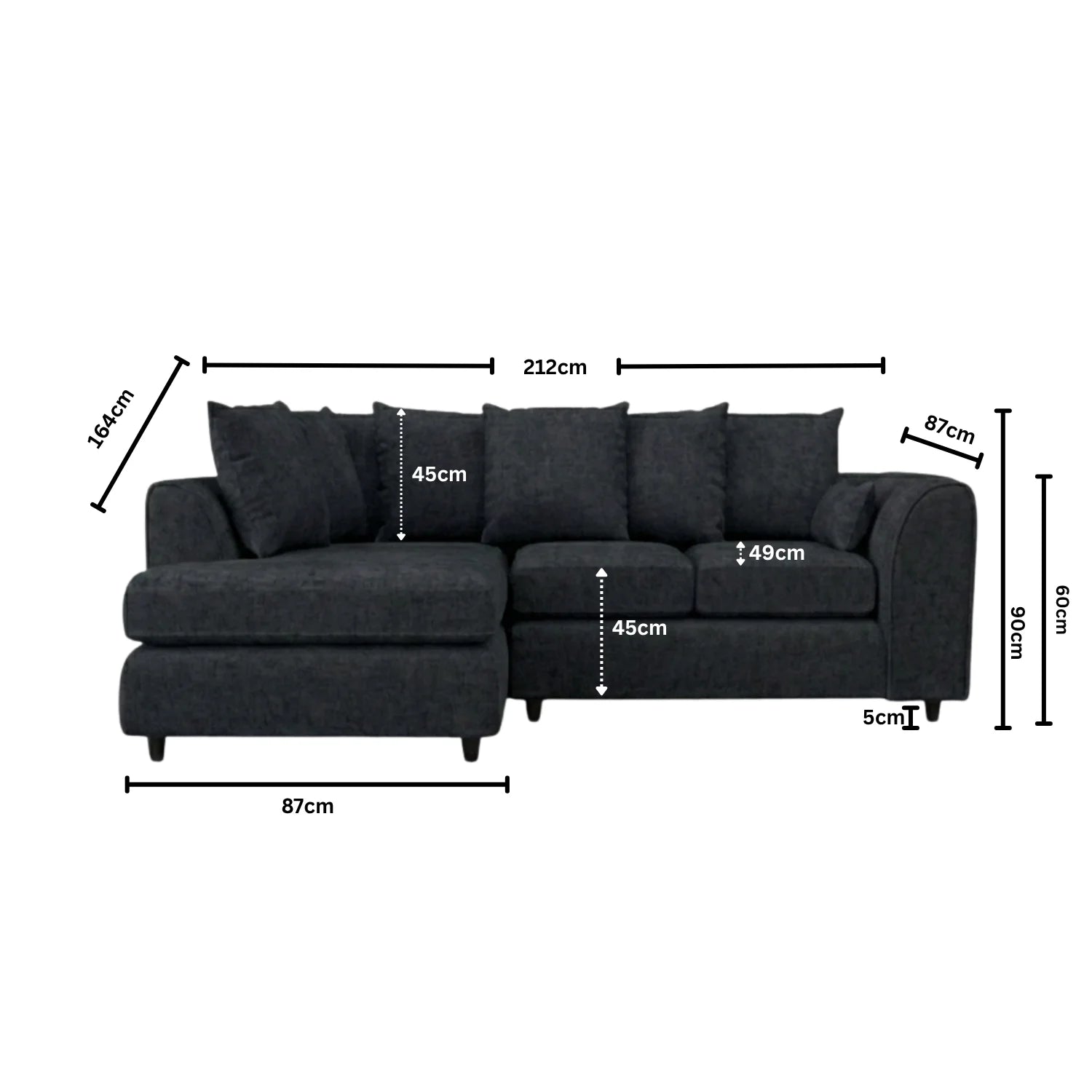 Left Hand Facing Black