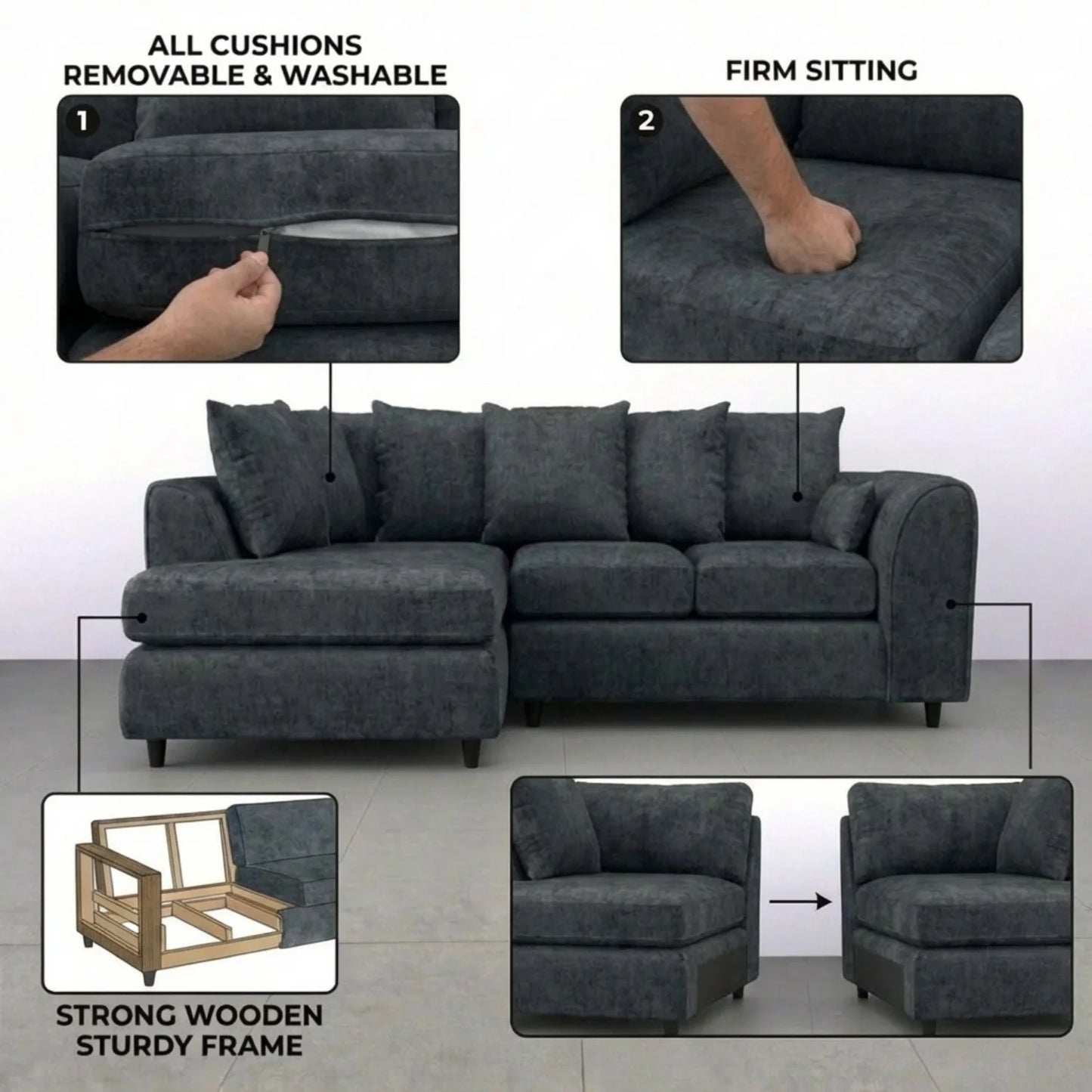 Left Hand Facing Black