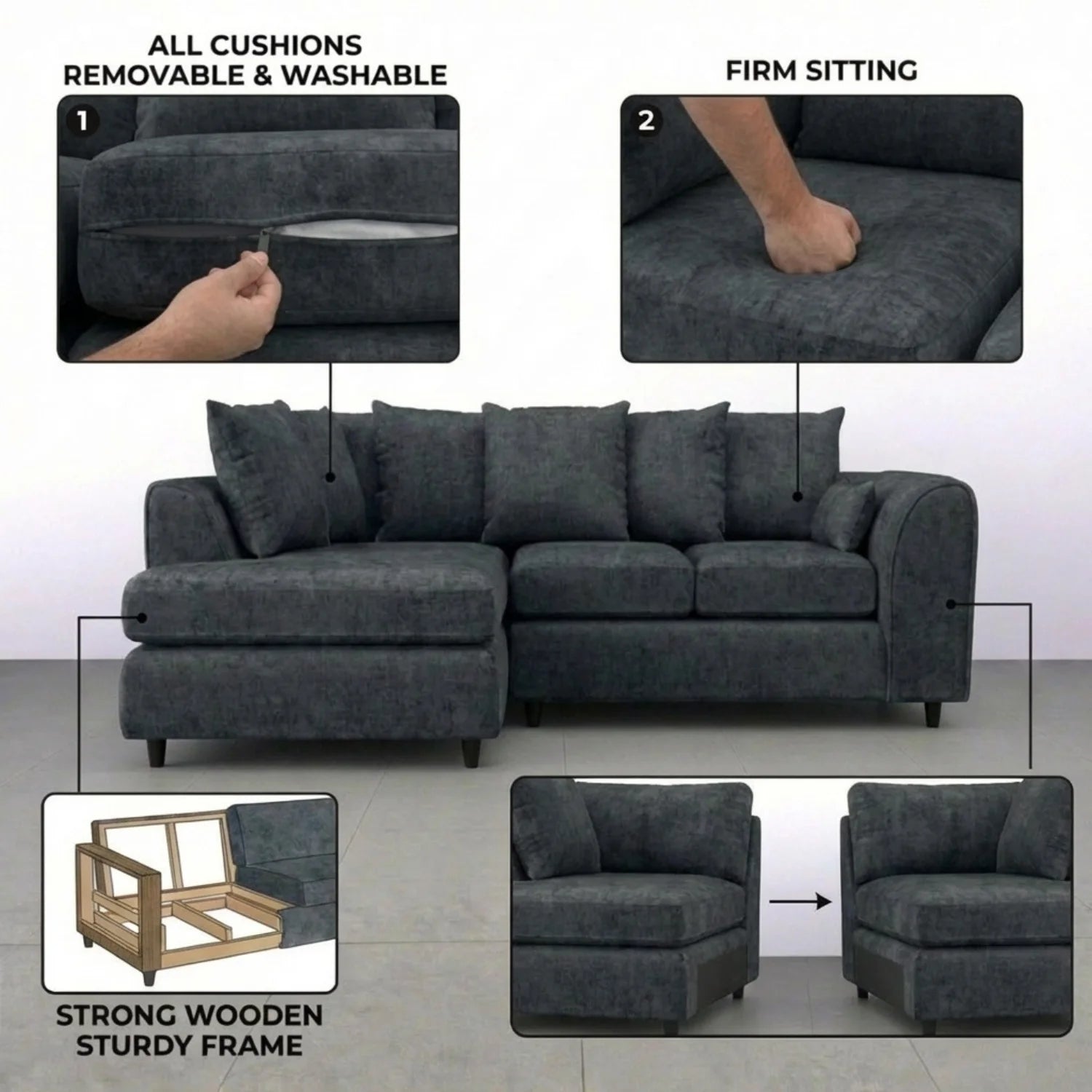 Left Hand Facing Black