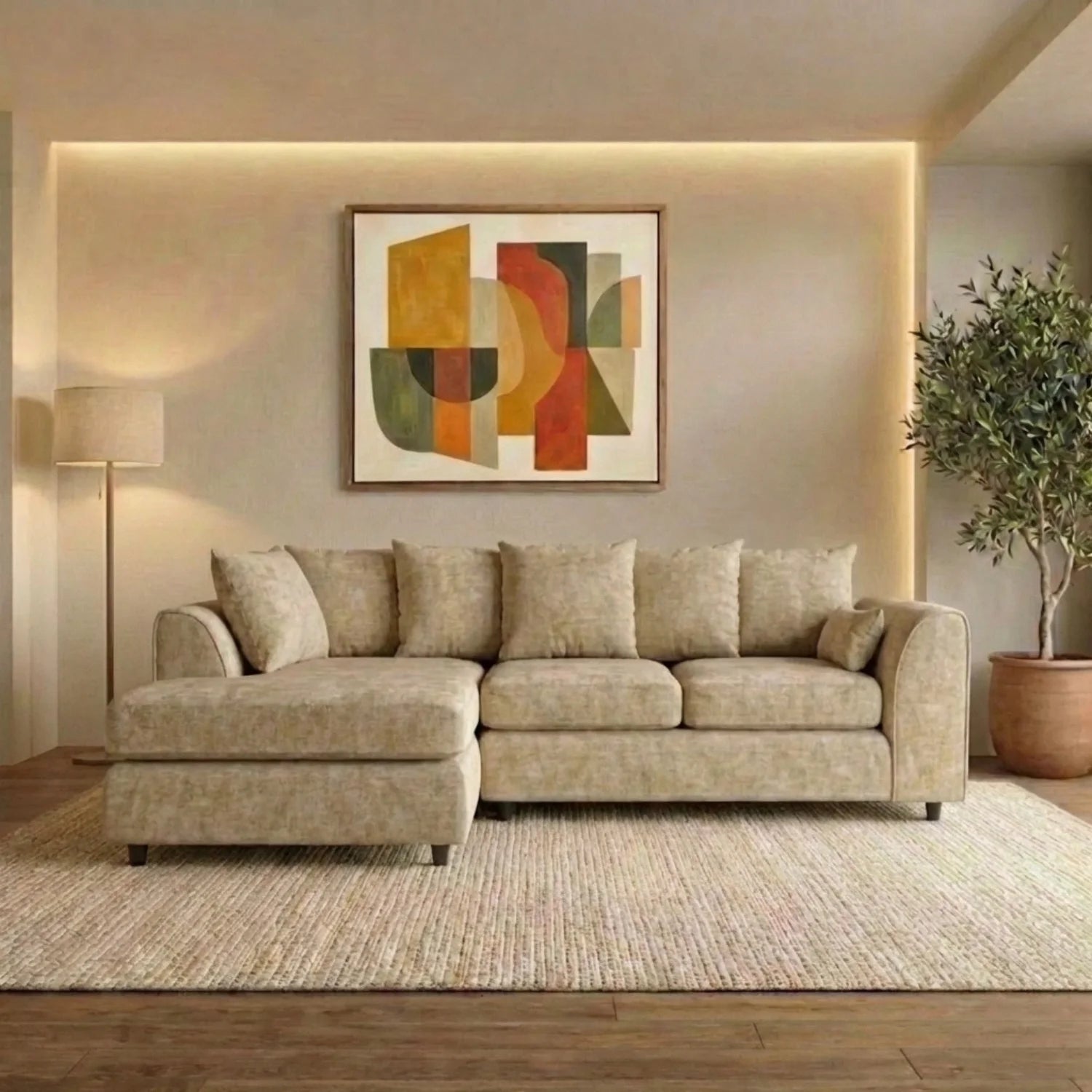 Left Hand Facing Beige