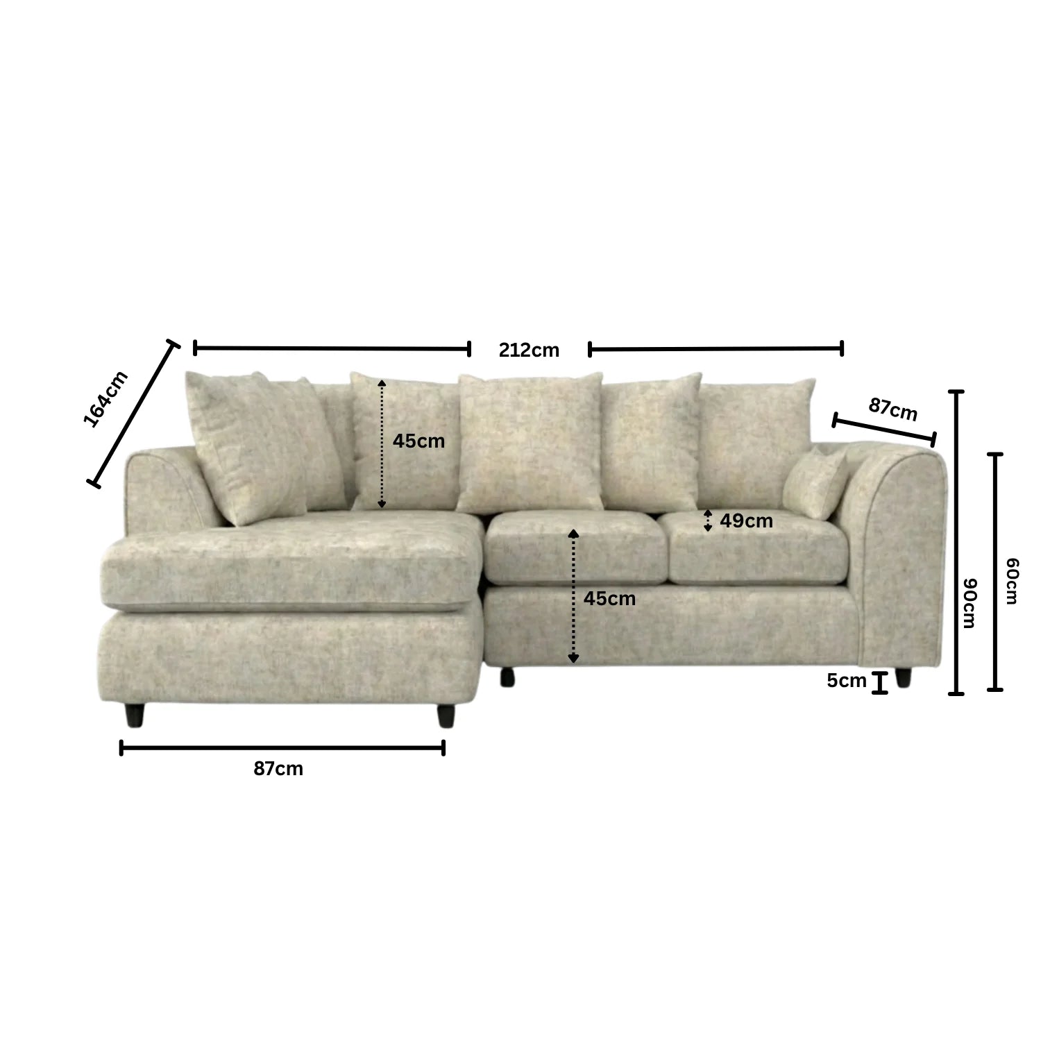 Left Hand Facing Cream