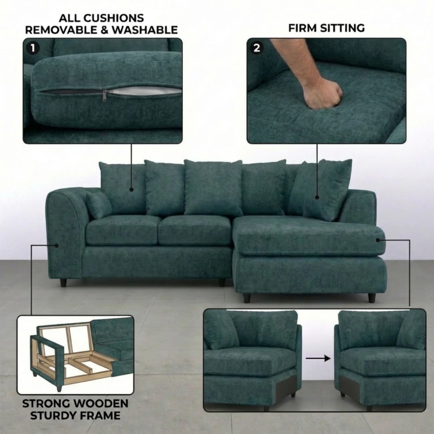 Right Hand Facing Teal