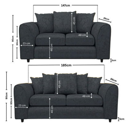 3 + 2 Seater Dark Grey