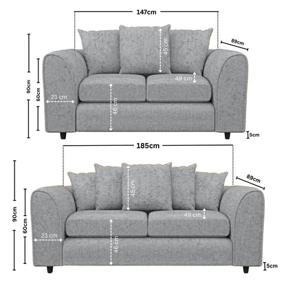 3 + 2 Seater Light Grey