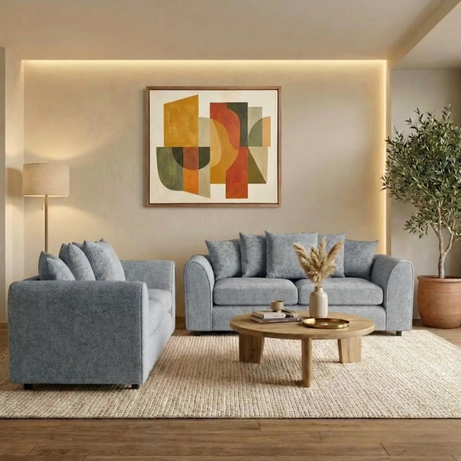 3 + 2 Seater Light Grey