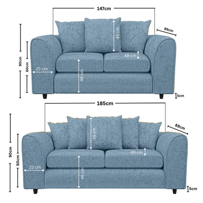 3 + 2 Seater Sky Blue