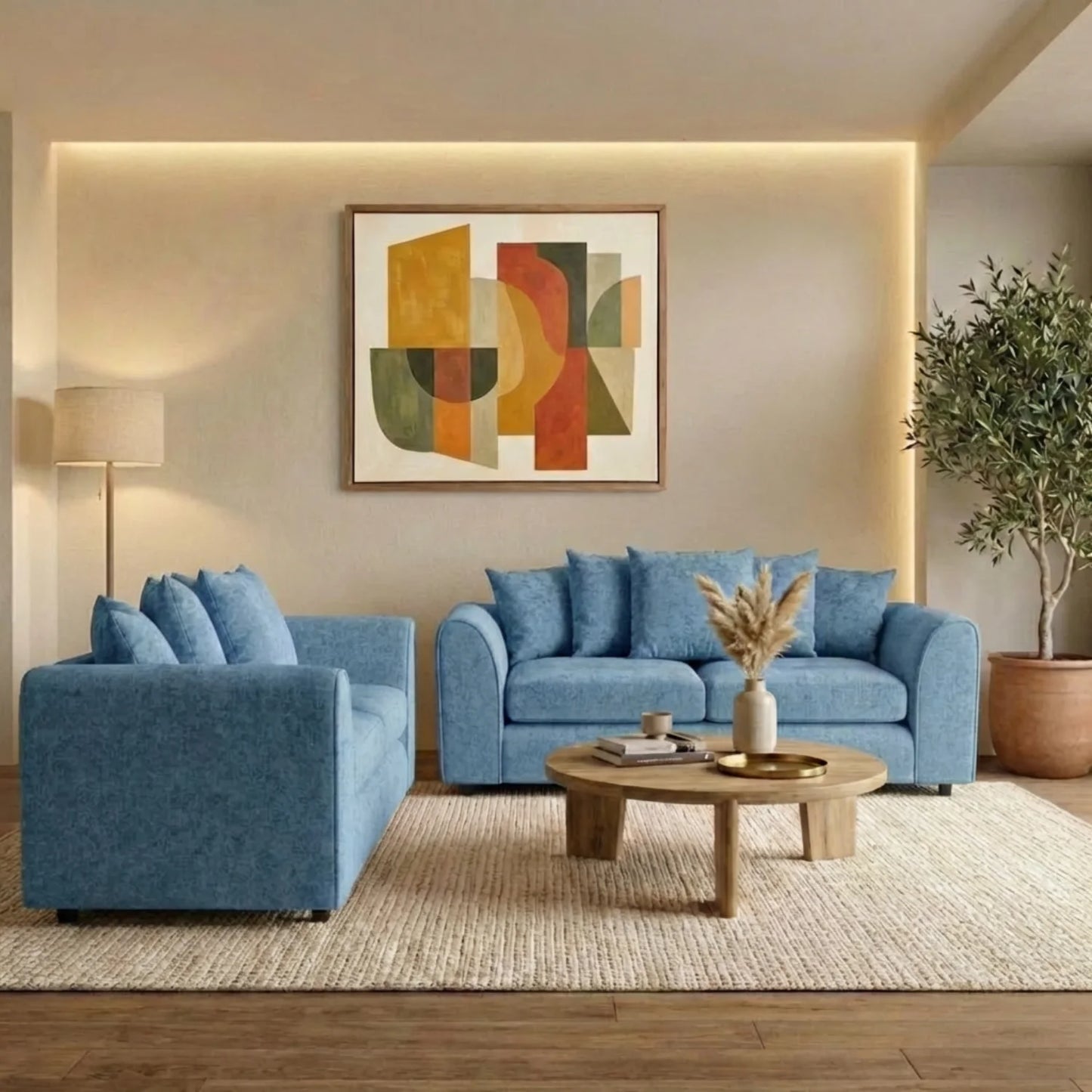 3 + 2 Seater Sky Blue