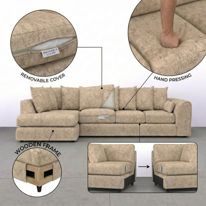 XL Left Hand Facing Beige